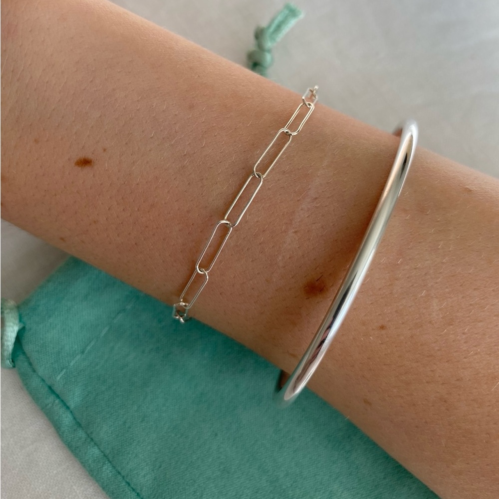 Sterling Silver Open Cuff Bracelet - Silver - Picture 7 of 9